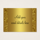 Black Gold Masquerade Party Admission Tickets (Back)