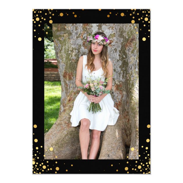 Black Gold Medical Nursing School Graduation Party Card