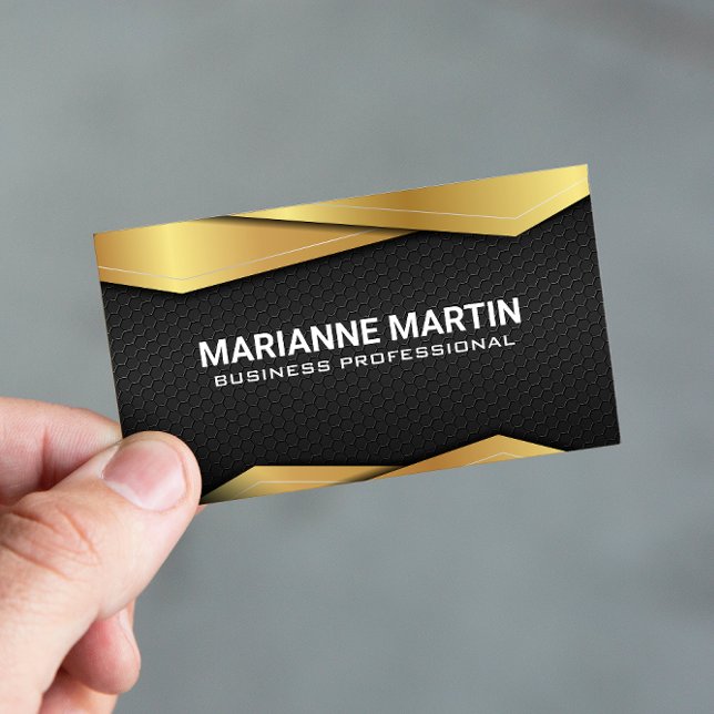 Black Gold Metallic Background Business Card (Creator Uploaded)