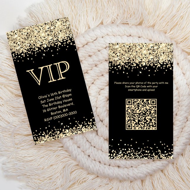Black & Gold | Mini VIP Birthday Invitation (Creator Uploaded)