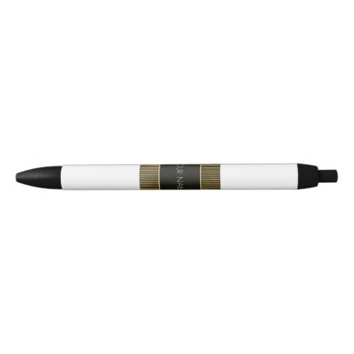 Black Gold Minimal Conceptual Geometry Glam White Black Ink Pen