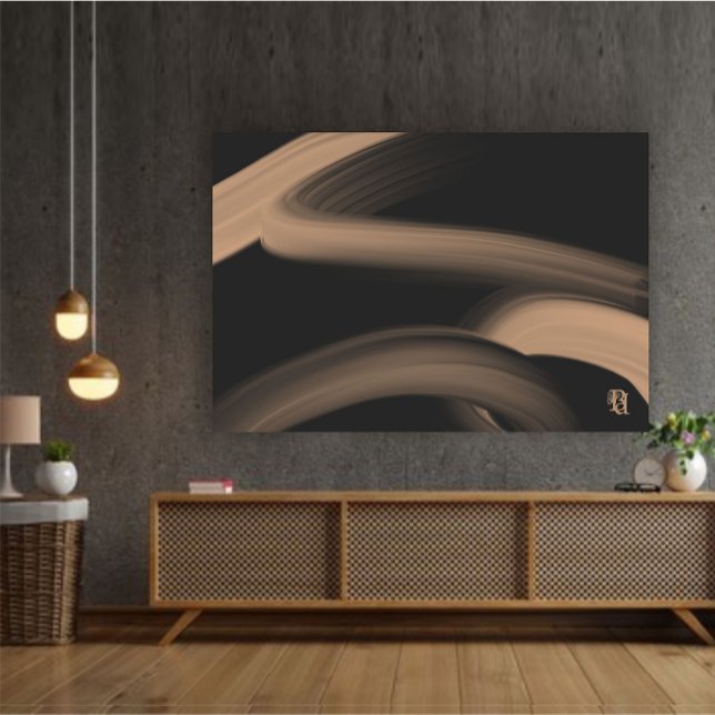 Black Gold Minimalism Abstract  Canvas Print (Creator Uploaded)