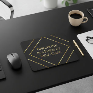 Black & Gold Minimalist Office Mouse Pad