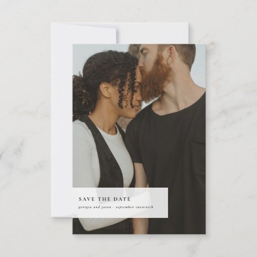 Black  Gold  Minimalist Photo Save The Date