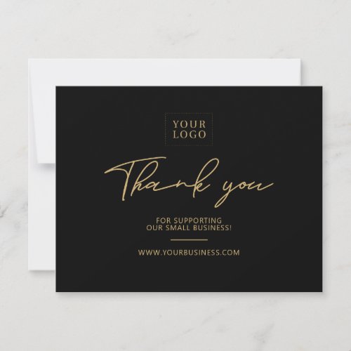 Black  Gold Modern Business Package Thank You