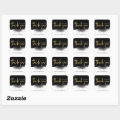 Black & Gold Modern Custom Business Thank You Square Sticker | Zazzle