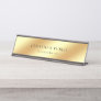 Black Gold Modern Elegant Glamour Template Luxury Desk Name Plate