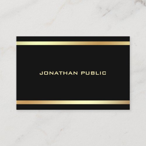 Black Gold Modern Elegant Professional Template Business Card