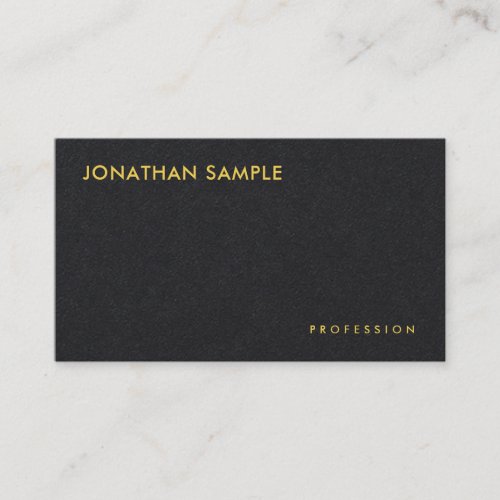 Black Gold Modern Minimalist Elegant Template Business Card