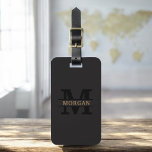 Black Gold Modern Monogram Minimalist Luggage Tag<br><div class="desc">Elevate your travel experience with our Classic Elegant Modern Minimalist Monogram Luggage Tag. This meticulously designed accessory seamlessly combines timeless elegance with contemporary minimalism, ensuring your luggage stands out with sophistication. Crafted with precision and attention to detail, this luggage tag is more than just a practical item; it's a personalized...</div>
