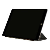 Black Gold Modern Script Girly Monogram Name iPad Pro Cover (Folded)