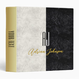 Black Gold Monogram Binder Organizer