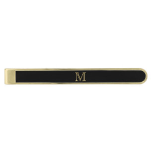 Black Gold Monogram Classic Finish Tie Bar