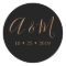 Black Gold Monogram Elegant Wedding
