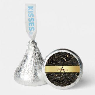 Black & Gold Monogram Hershey®'s Kisses®