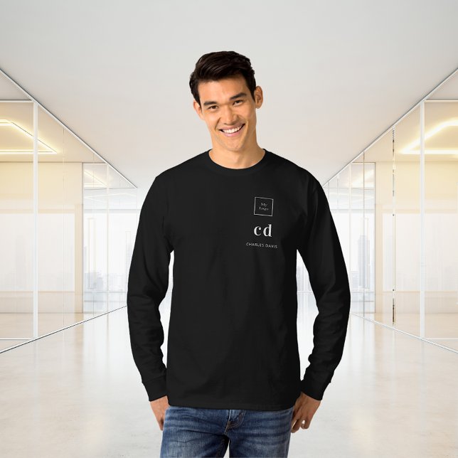Black gold monogram name logo business sweatshirt (Creator Uploaded)