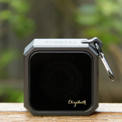 Black Gold Monogrammed Tough Outdoor Waterproof Bluetooth Speaker