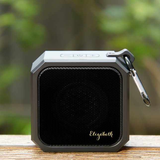 Black Gold Monogrammed Tough Outdoor Waterproof Bluetooth Speaker (Insitu(Outdoor))