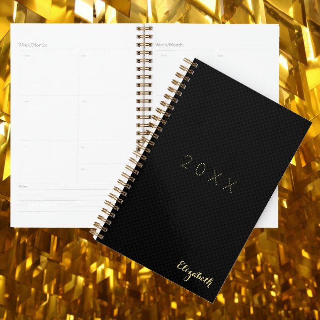Black Gold Monogrammed Weekly Monthly 2026 Planner (Black Gold Monogrammed Weekly Monthly 2024 Planner)