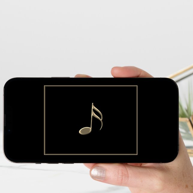 Black Gold Music Note Card (Front Digital)