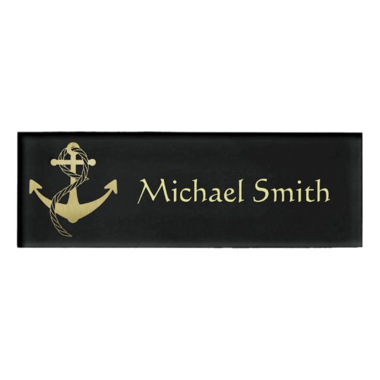 Black Gold Nautical Name Tag Zazzle black-gold-nautical-name-tag-zazzle