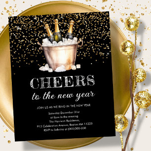 Black & Gold New Year Budget Invitation