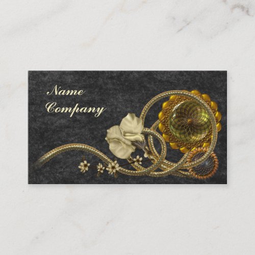 Black &amp; Gold Nostalgia Business Cards