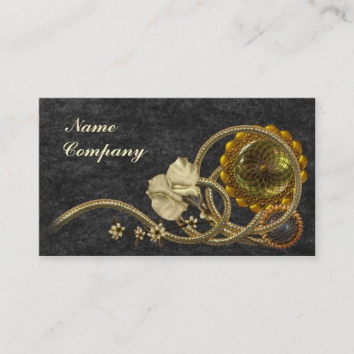 Customizable Black &amp; Gold Nostalgia Business Cards
