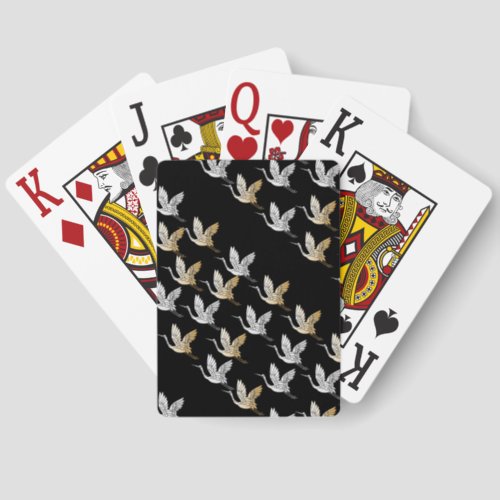 Black Gold Oriental Chic Elegant  Jumbo Poker Cards