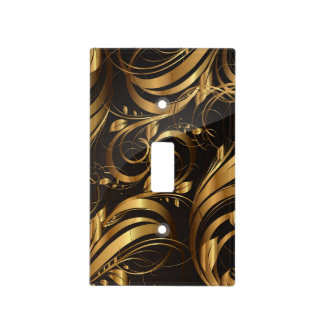 Black & Gold Patterns Style: Light Switch Cover