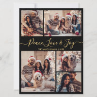 Black Gold Peace Love and Joy Script 5 Photo
