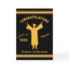 Black Gold, Personalized Graduation Cards for Him