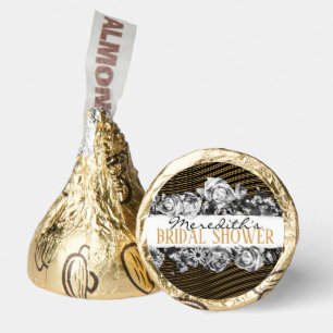     Black & Gold Personalized Luxury Bridal Shower Hershey®'s Kisses®
