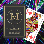 Black Gold Personalized Monogram and Name Poker Cards<br><div class="desc">Personalized Monogram and Name Playing Cards.</div>