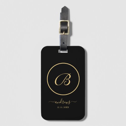 Black Gold Personalized Signature Luggage Tag