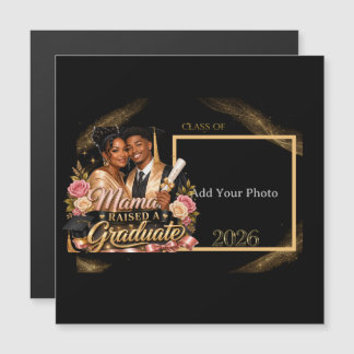 Black Gold Photo Graduation Announcement Postcard