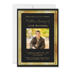 Black gold photo luxury birthday