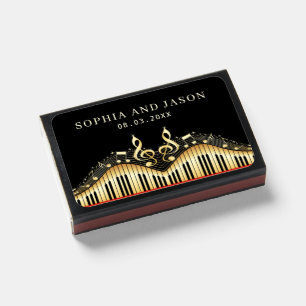 Black & Gold Piano Matchboxes