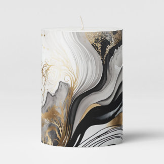 Black Gold Pillar Candle