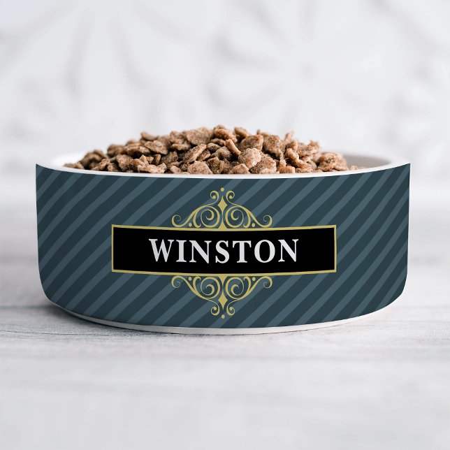 Black Gold Pinstripe Customized Bowl (Creator Uploaded)