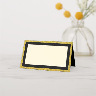 Black & Gold Place Card | Blank for Names