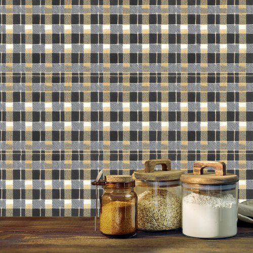 Black Gold Plaid Pattern7 ID1009 Wallpaper