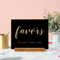 Black Gold Please Take One Wedding Favors  Acrylic Sign