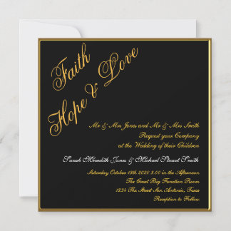 Black Gold Popular Wedding Invitation