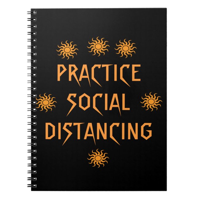 Black Gold Practice Social Distancing Notebook