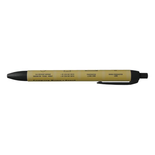Black  Gold Professional Icon CompanyEvent Black Ink Pen