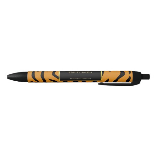 Black gold professional promotional tiger print black ink pen