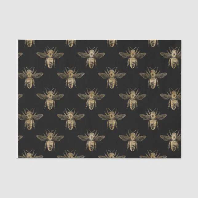 Black & Gold Queen Bee Tissue Paper | Zazzle