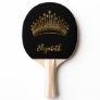 Black gold queen tiara crown name ping pong paddle