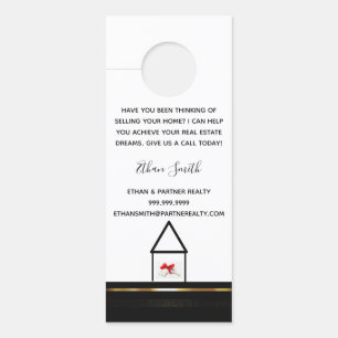 Black & Gold Real Estate Marketing Introduction Door Hanger